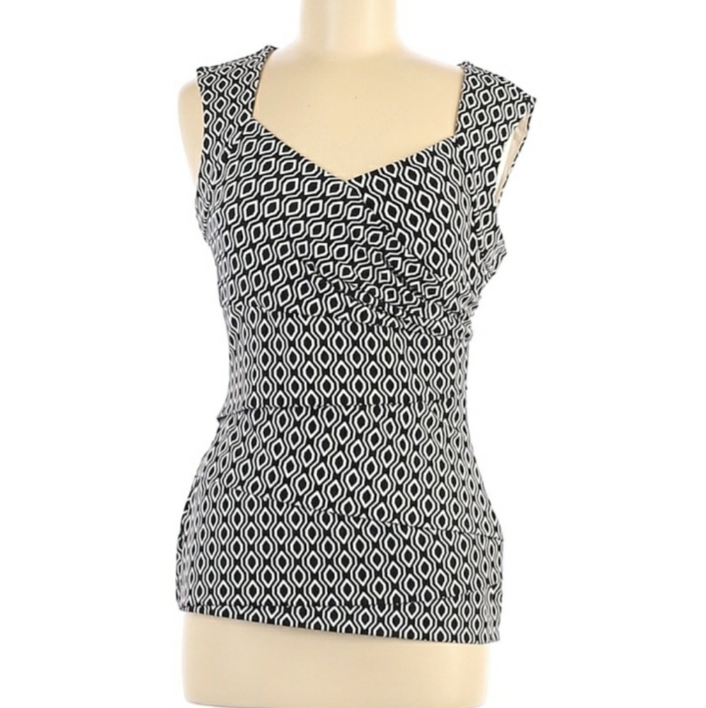 White House Black Market Ruched Sleeveless Top